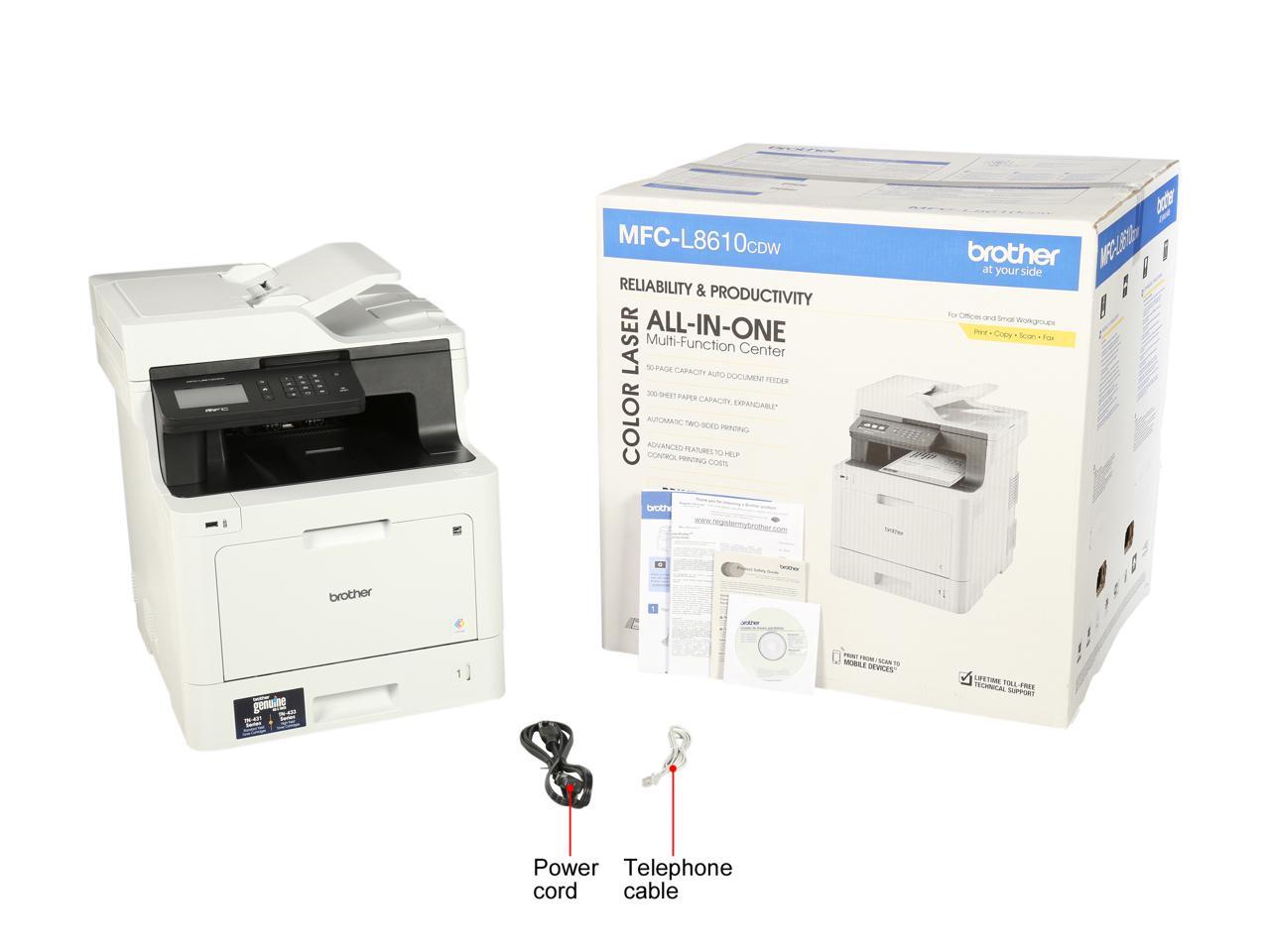 Brother MFCL8610CDW Wireless Duplex AllinOne Color Laser Printer