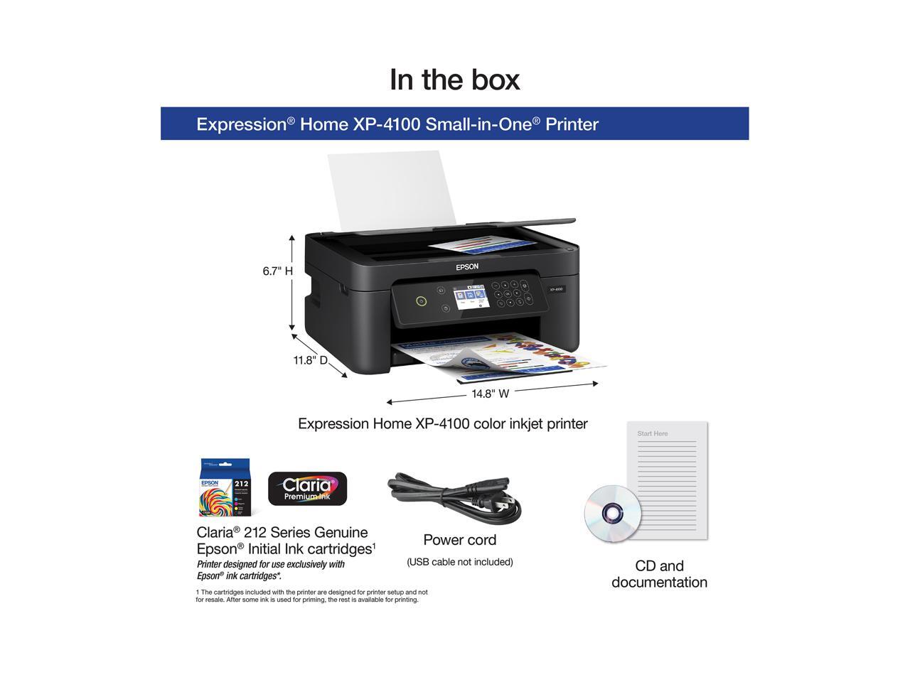 Epson Expression Home XP4100 Wireless Color Printer with Scanner and