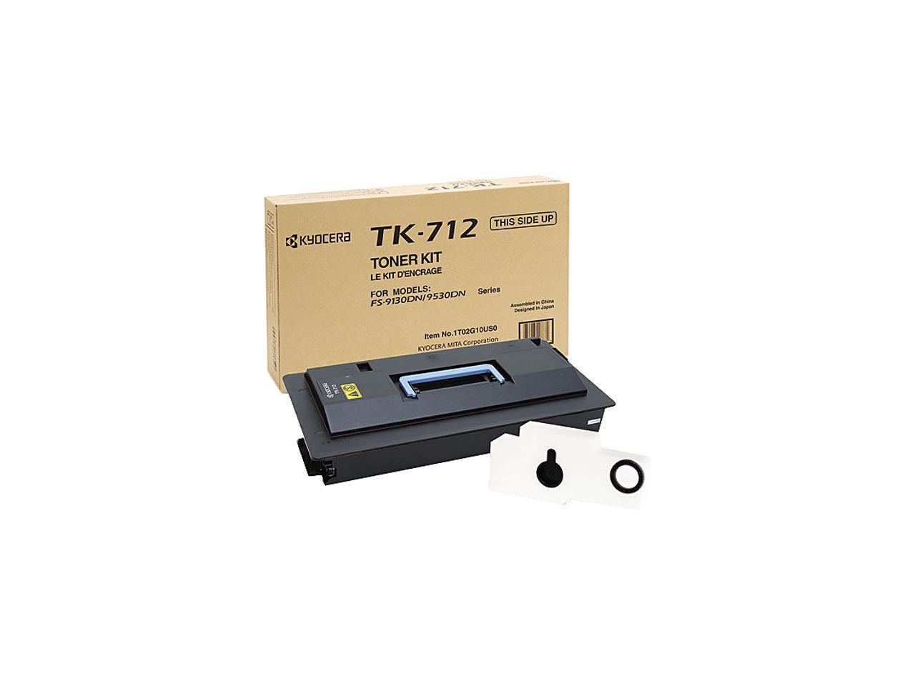 CNY Toner 3 Packs Compatible Kyocera Mita TK-712 Black Toner 