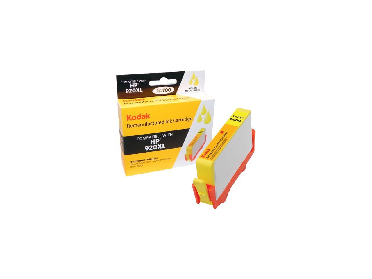 Kodak Remanufactured Ink Cartridge Compatible With Hp 920 Xl 920xl Cd974an High Yield Yellow 