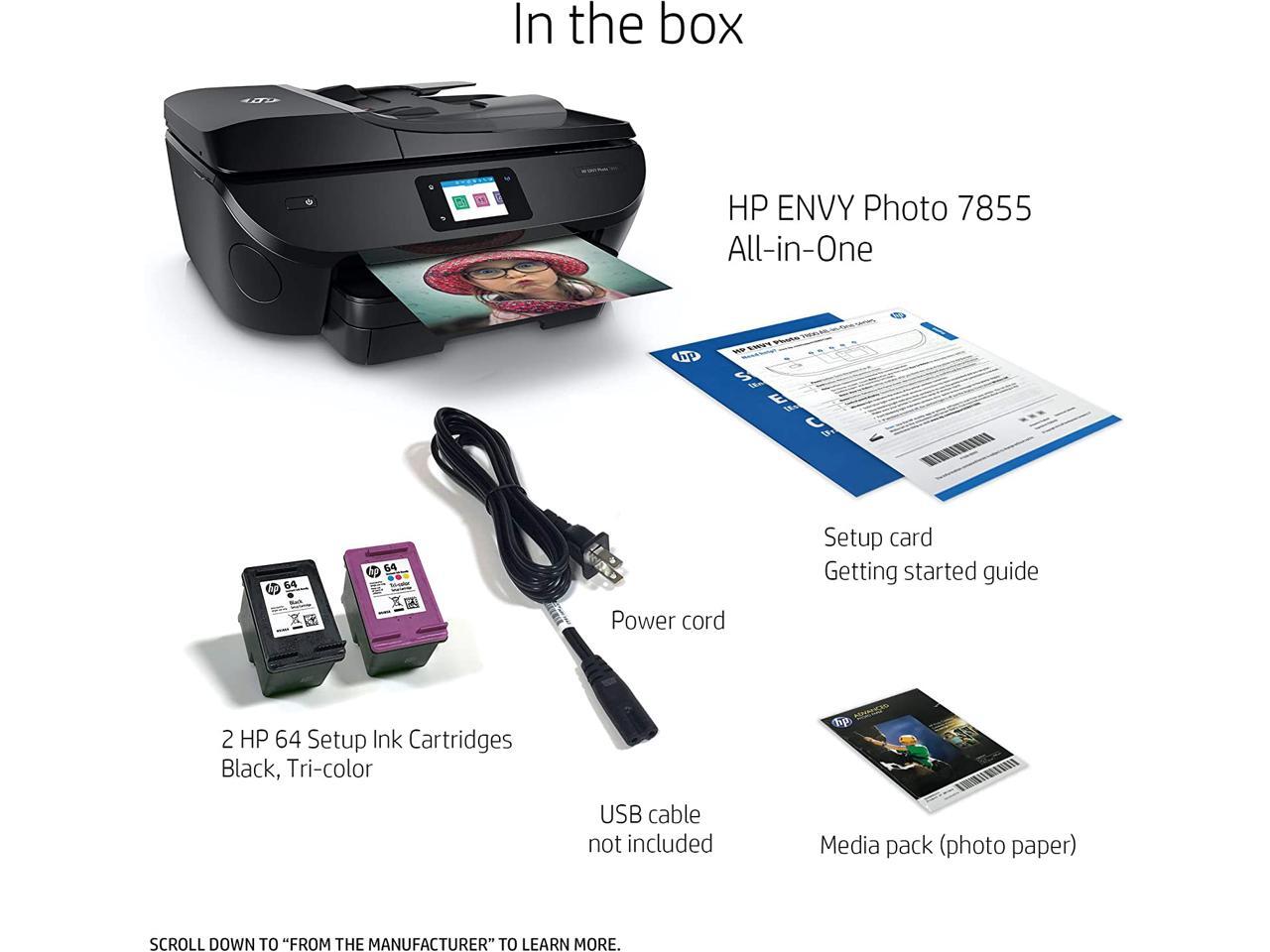 HP ENVY Photo 7855 Wireless AllInOne Color Inkjet Printer