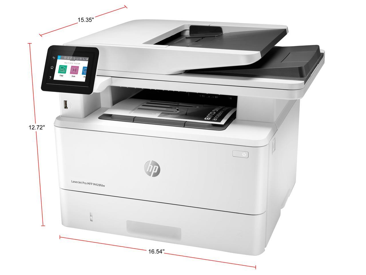 Hp Laserjet Pro M428fdw W1a30a Auto Duplex Wireless Usb Monochrome All In One Mfp Laser Printer Newegg Com