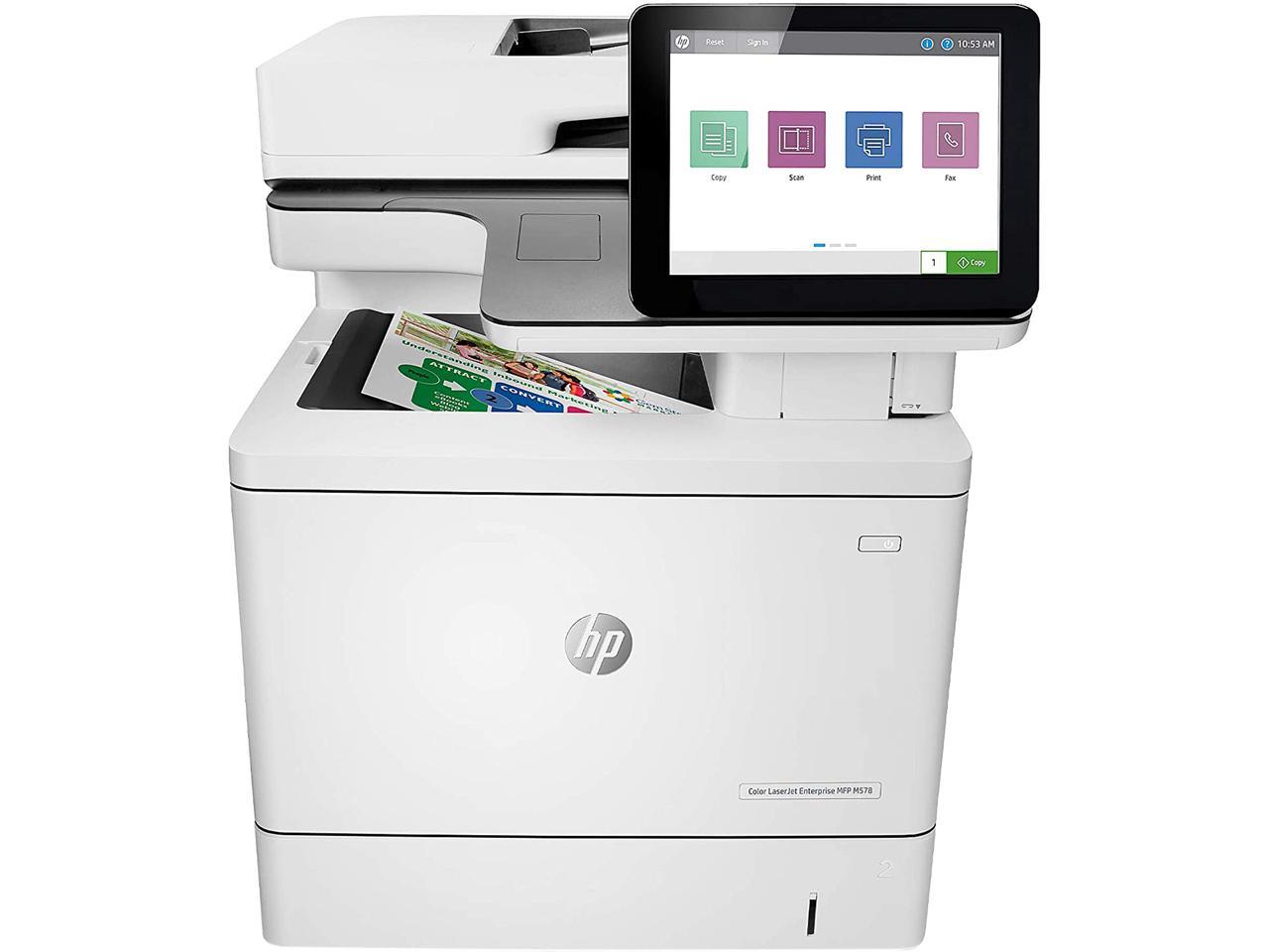 Hp Laserjet Enterprise Mfp M F Color Laser Printer Newegg Com