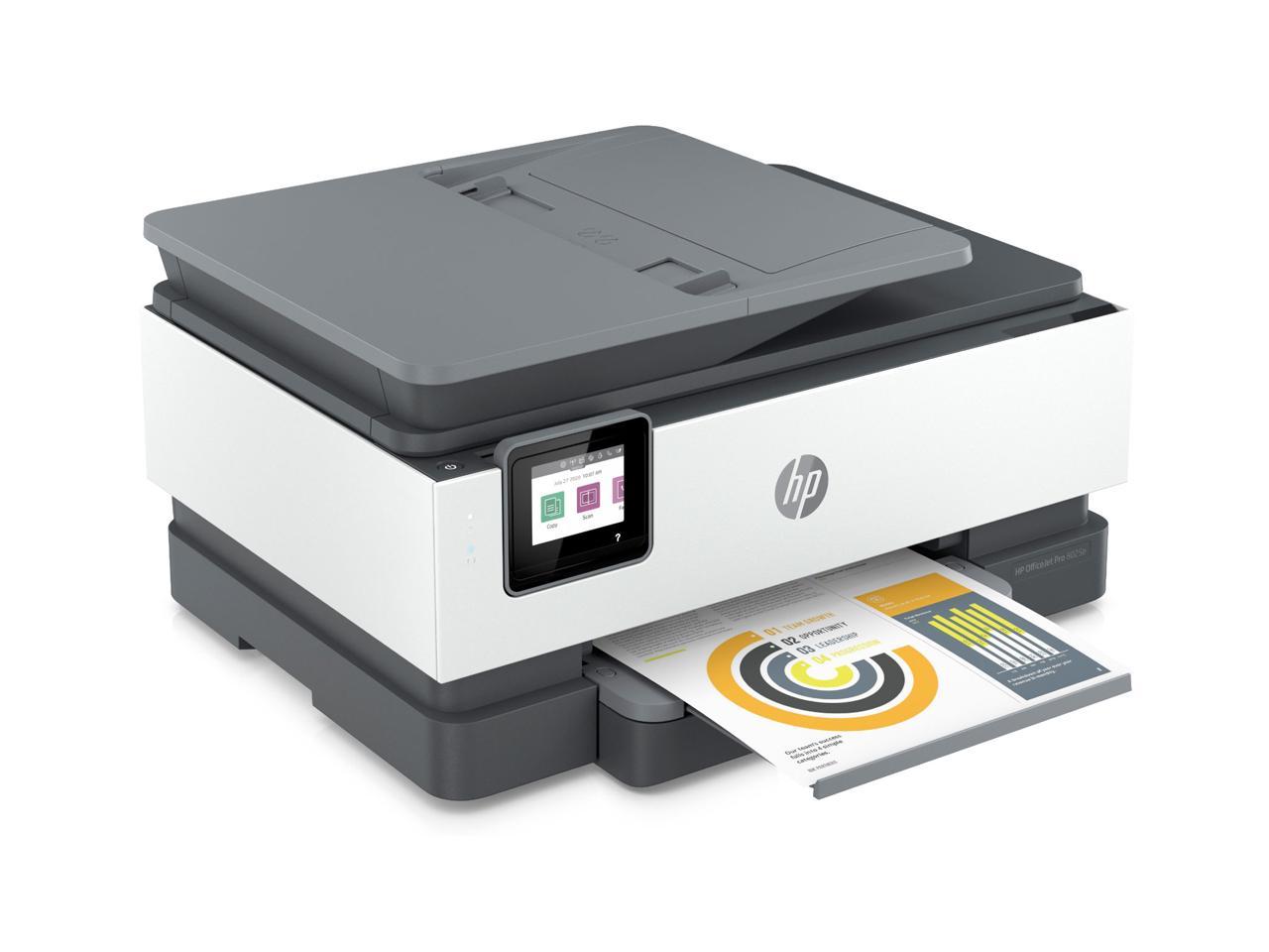 HP OfficeJet Pro 8025e All-in-One Wireless Color Printer, with bonus 6 ...