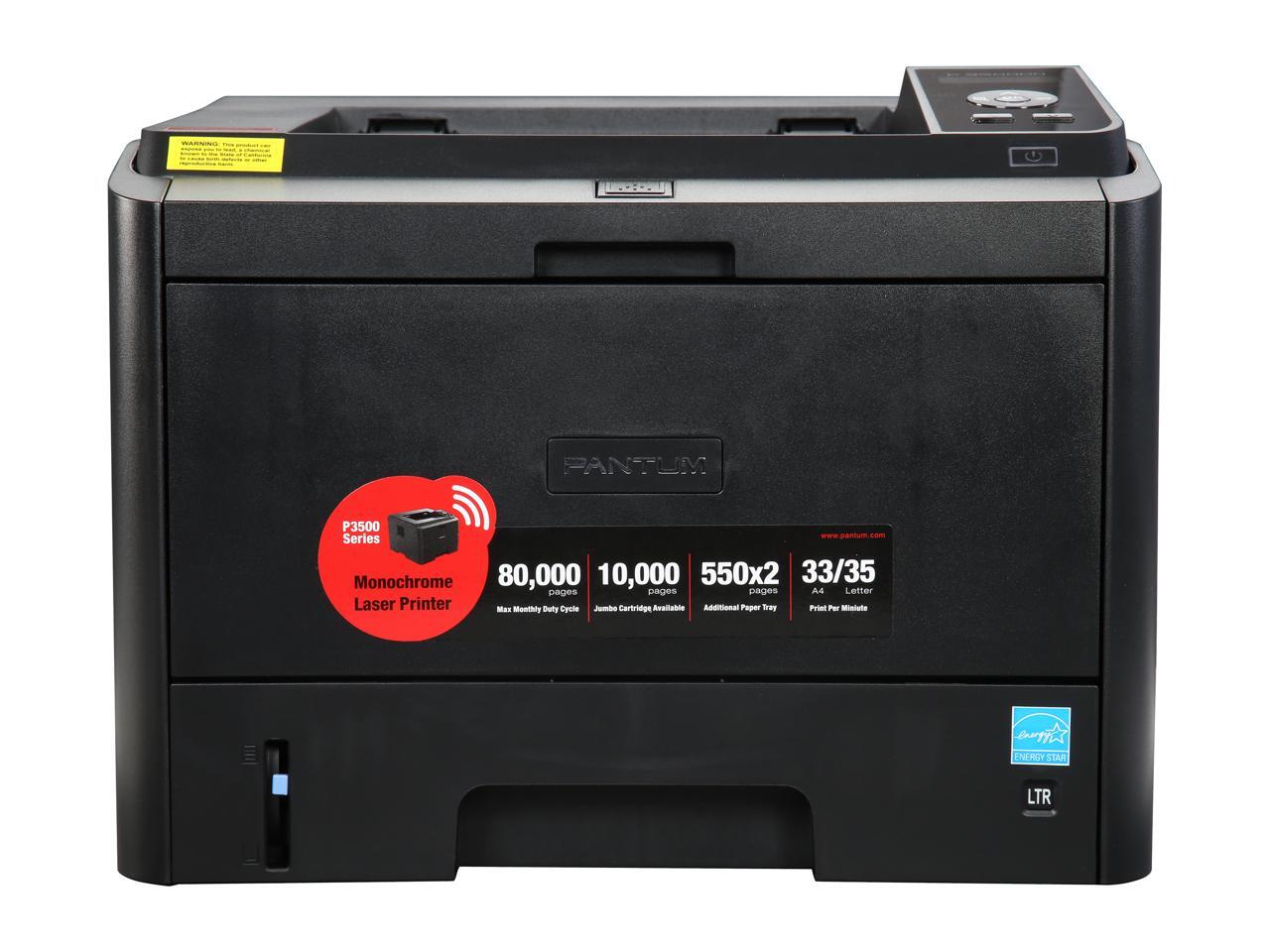 Pantum P3500DN Up to 35 ppm Monochrome Duplex Network Laser Printer ...