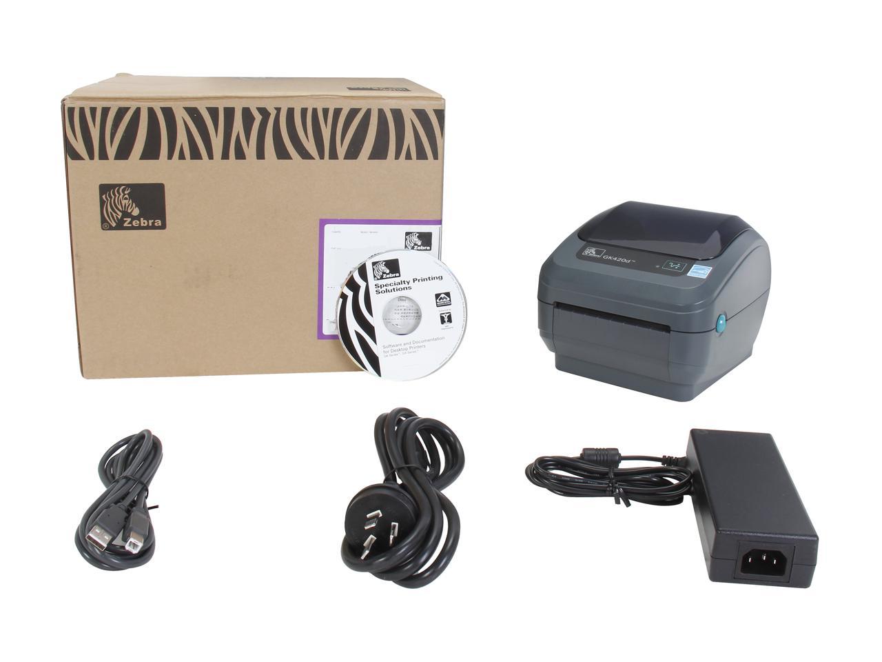 Zebra Gk420d Direct Thermal Printer Monochrome Desktop Label Print 0188