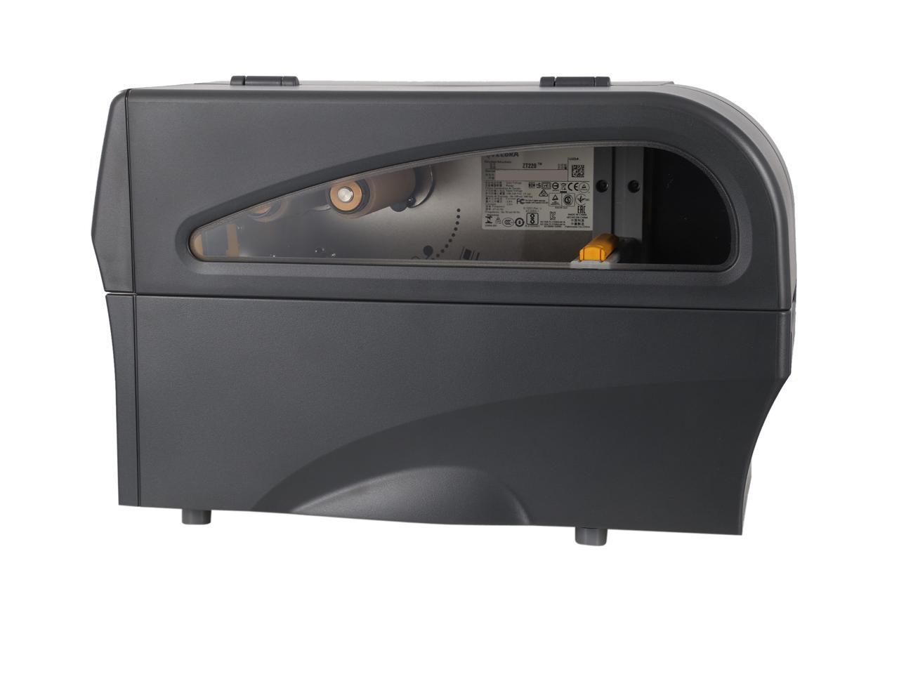 Zebra ZT220 4” Industrial Thermal Transfer Label Printer, 203 dpi