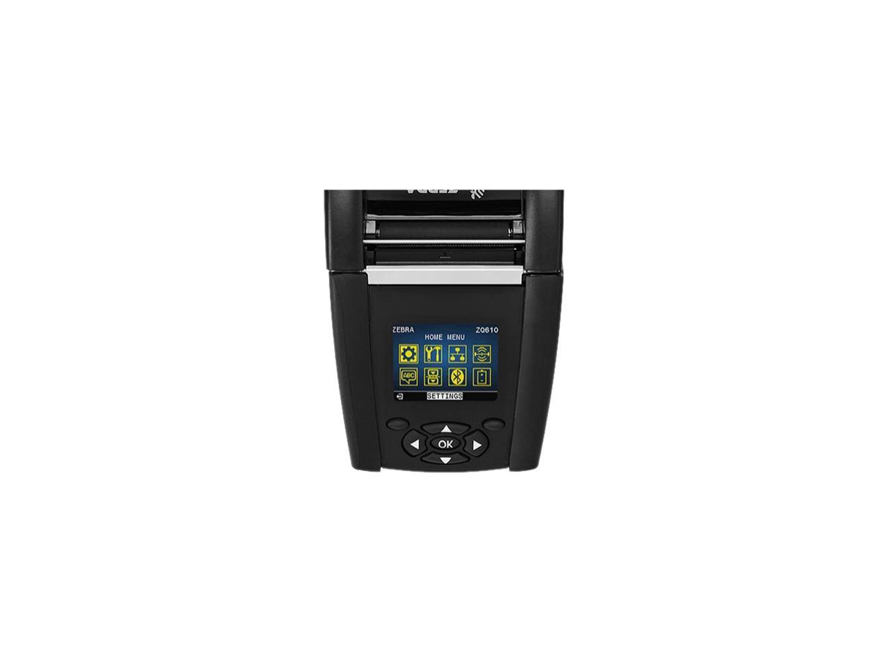 Zebra Zq610 2 Mobile Direct Thermal Label Printer 203 Dpi Color Lcd 80211acbluetooth 41 6120