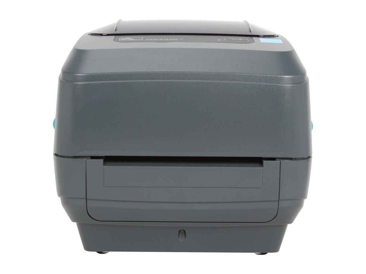 Zebra Gx430t 4” Performance Desktop Thermal Transfer Label Printer 300 Dpi Usb Serial 2166