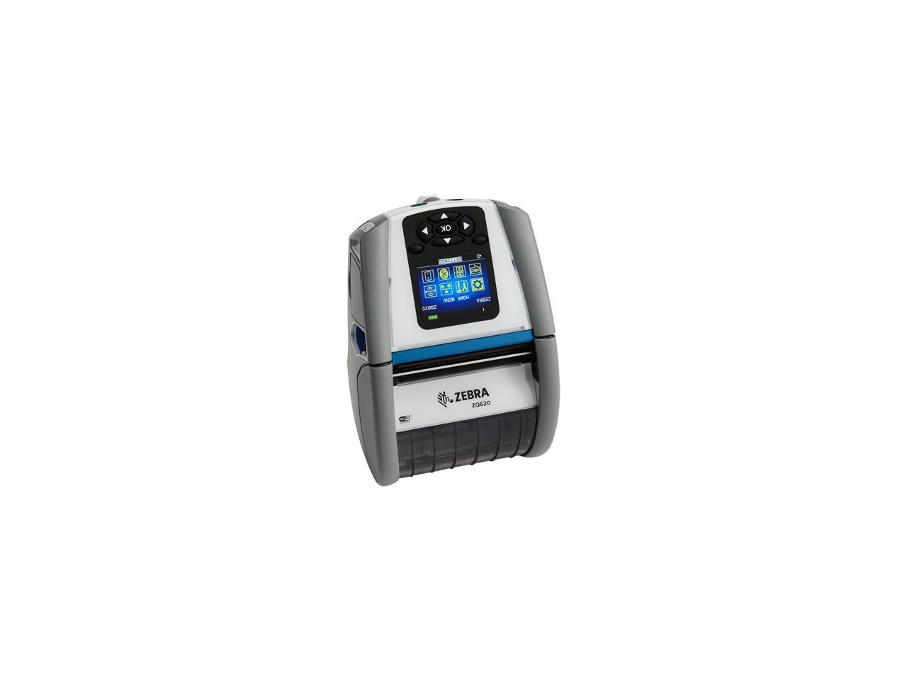 Zebra Zq620 3 Mobile Direct Thermal Label Printer For Healthcare 203 Dpi Color Lcd Dual 802 3590