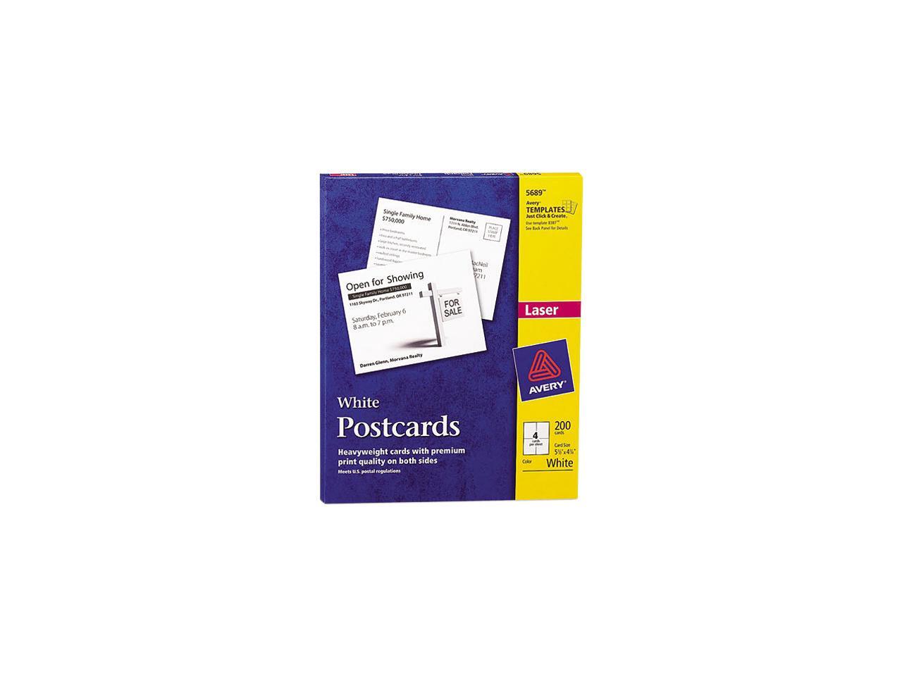 Avery 5689 Avery Laser Postcards 5 1 2 X 4 1 4 200 Box Newegg