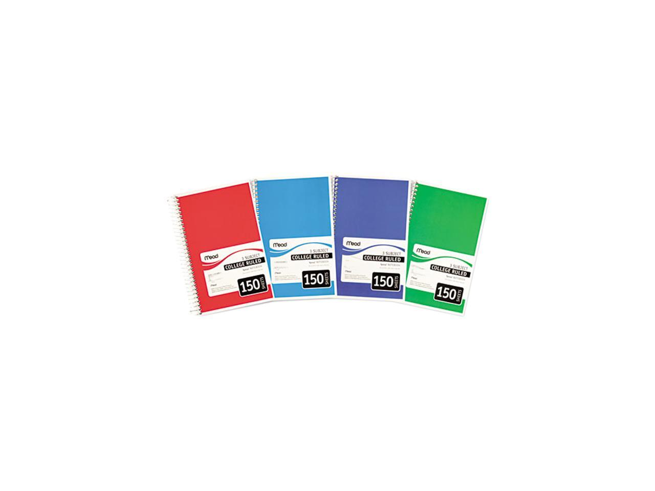 Mead 06900 spiral bound notebook college rule 6 x 9 1 2 white 3