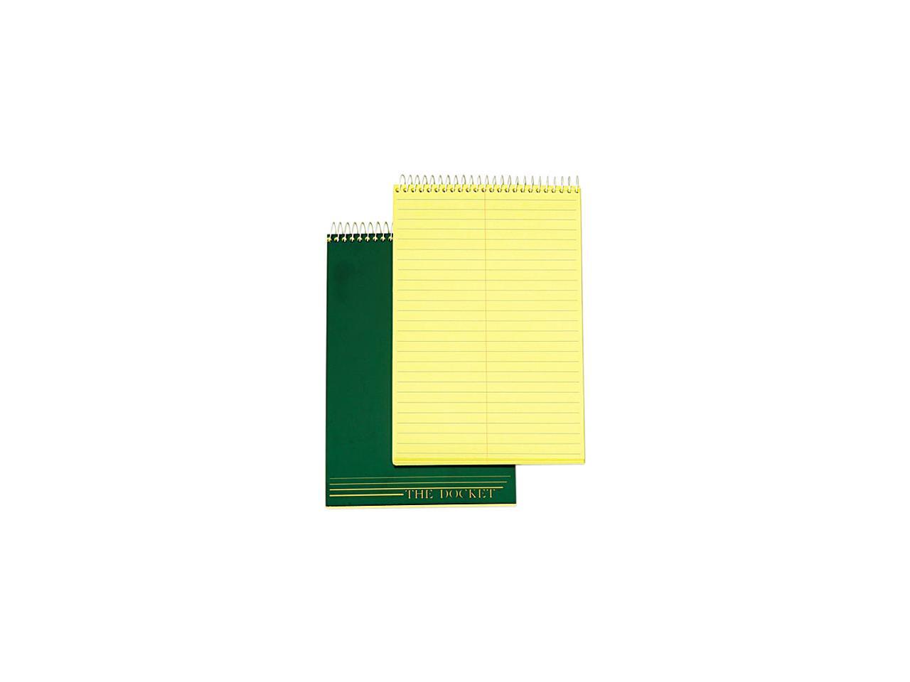 Tops 63851 Docket Steno Pad, Gregg Rule, 6 x 9, Canary, 100 Sheets/Pad