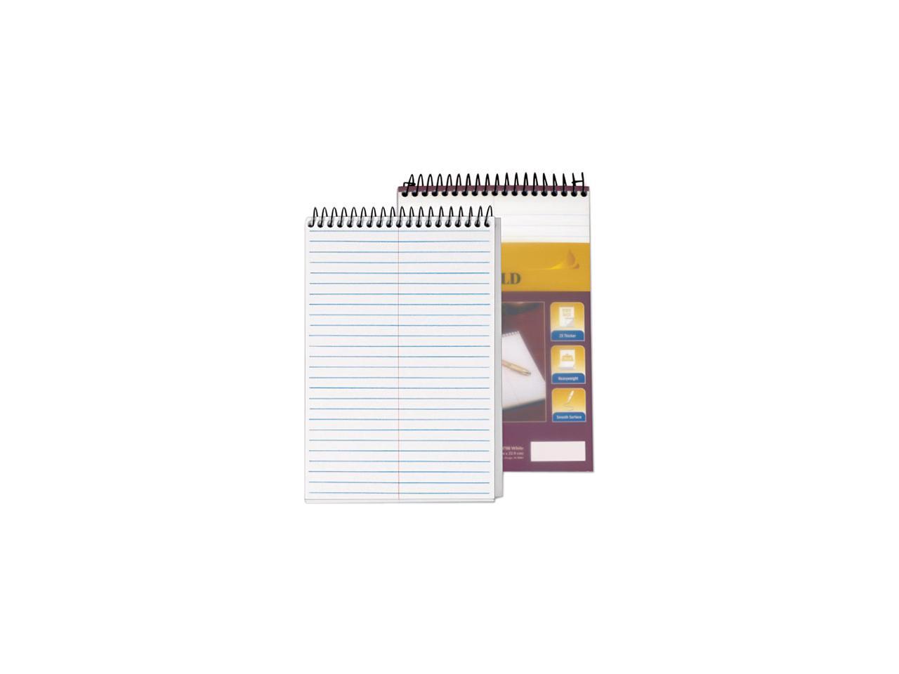 Tops 99708 Docket Gold Spiral Steno Book, Gregg Rule, 6 x 9, White, 100