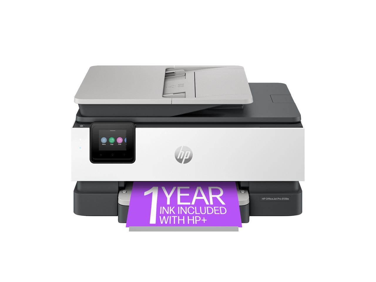 HP OfficeJet Pro 8139e Wireless All-in-One Color Inkjet Printer, Print, scan, copy, fax, ADF, Duplex printing best for home office