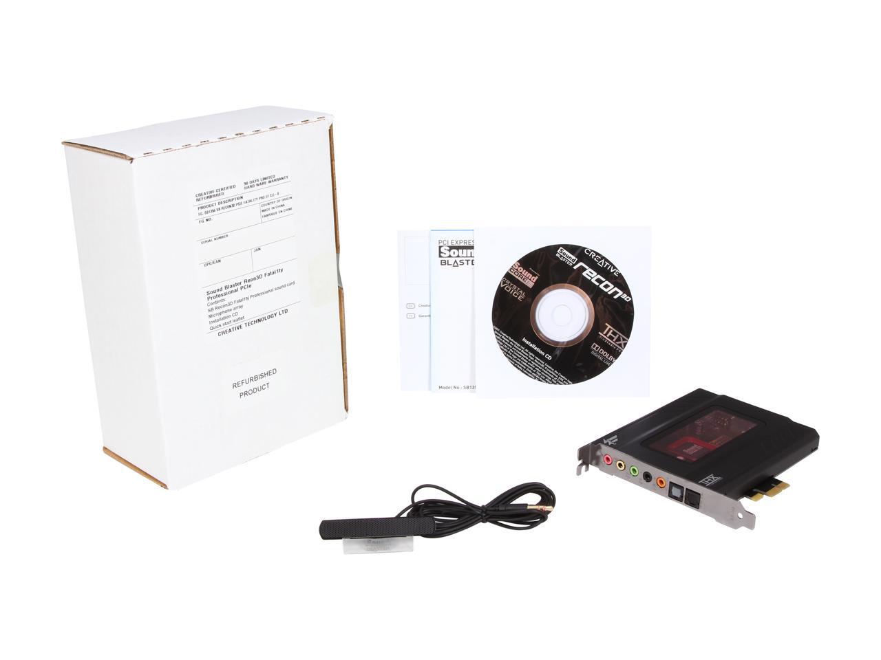 Refurbished: Creative Sound Blaster Recon3D Fatal1ty Professional Sound ...