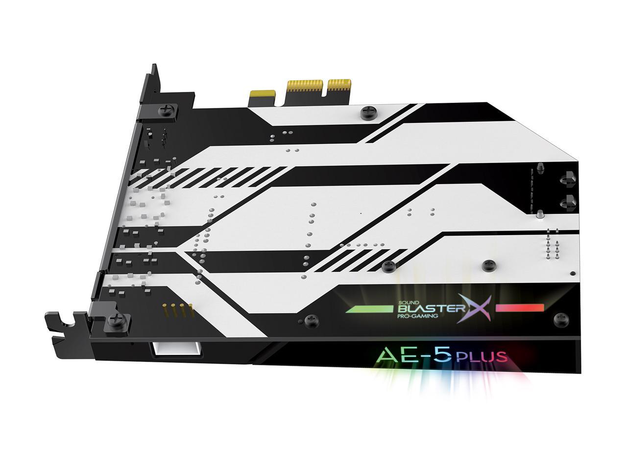 Creative Sound BlasterX AE-5 Plus SABRE32-class Hi-res 32-bit/384 kHz PCIe  Gaming Sound Card and DAC with Dolby Digital and DTS, Xamp Discrete 