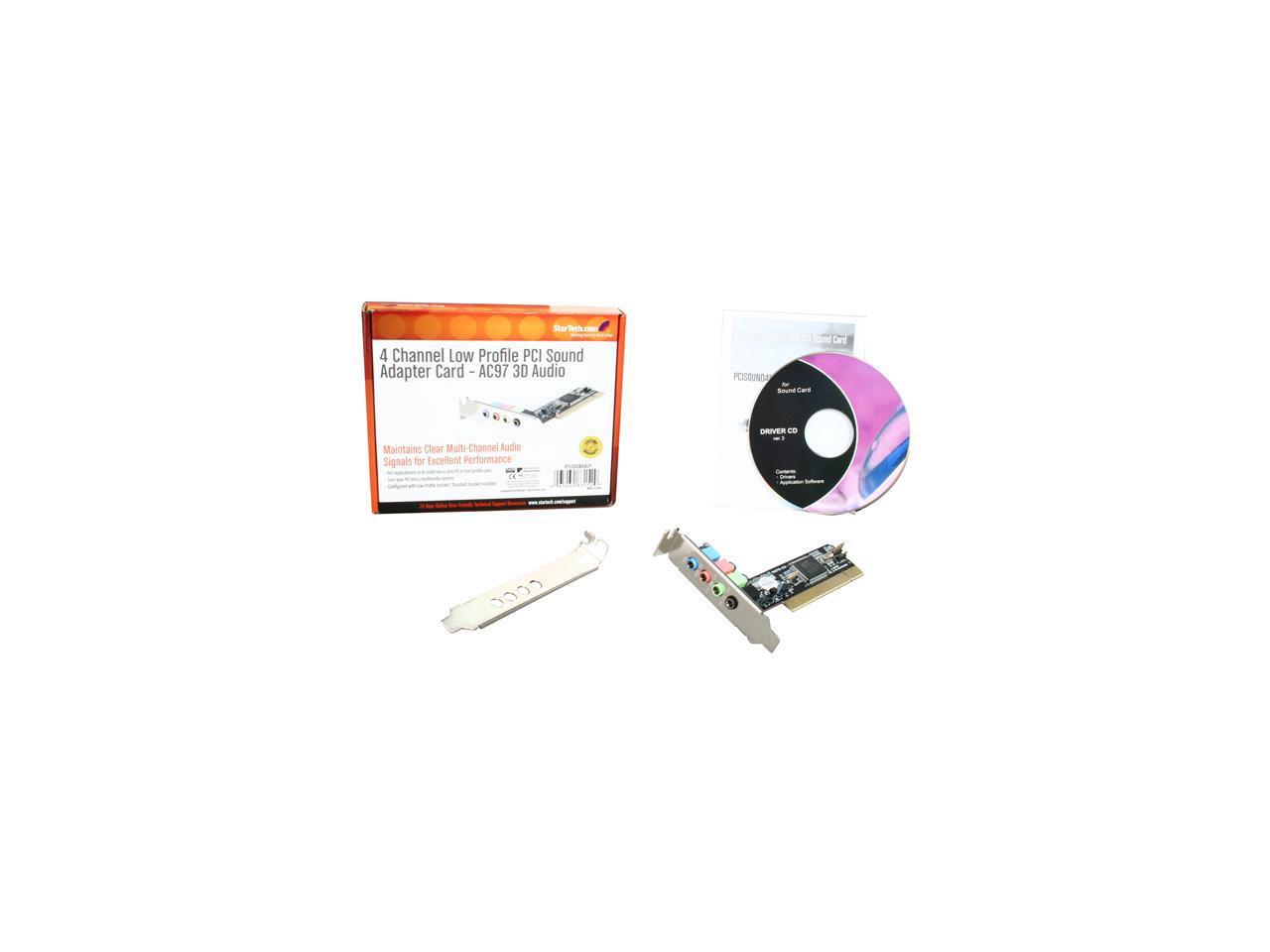 StarTech.com PCISOUND4LP Low Profile Sound Card - Newegg.com