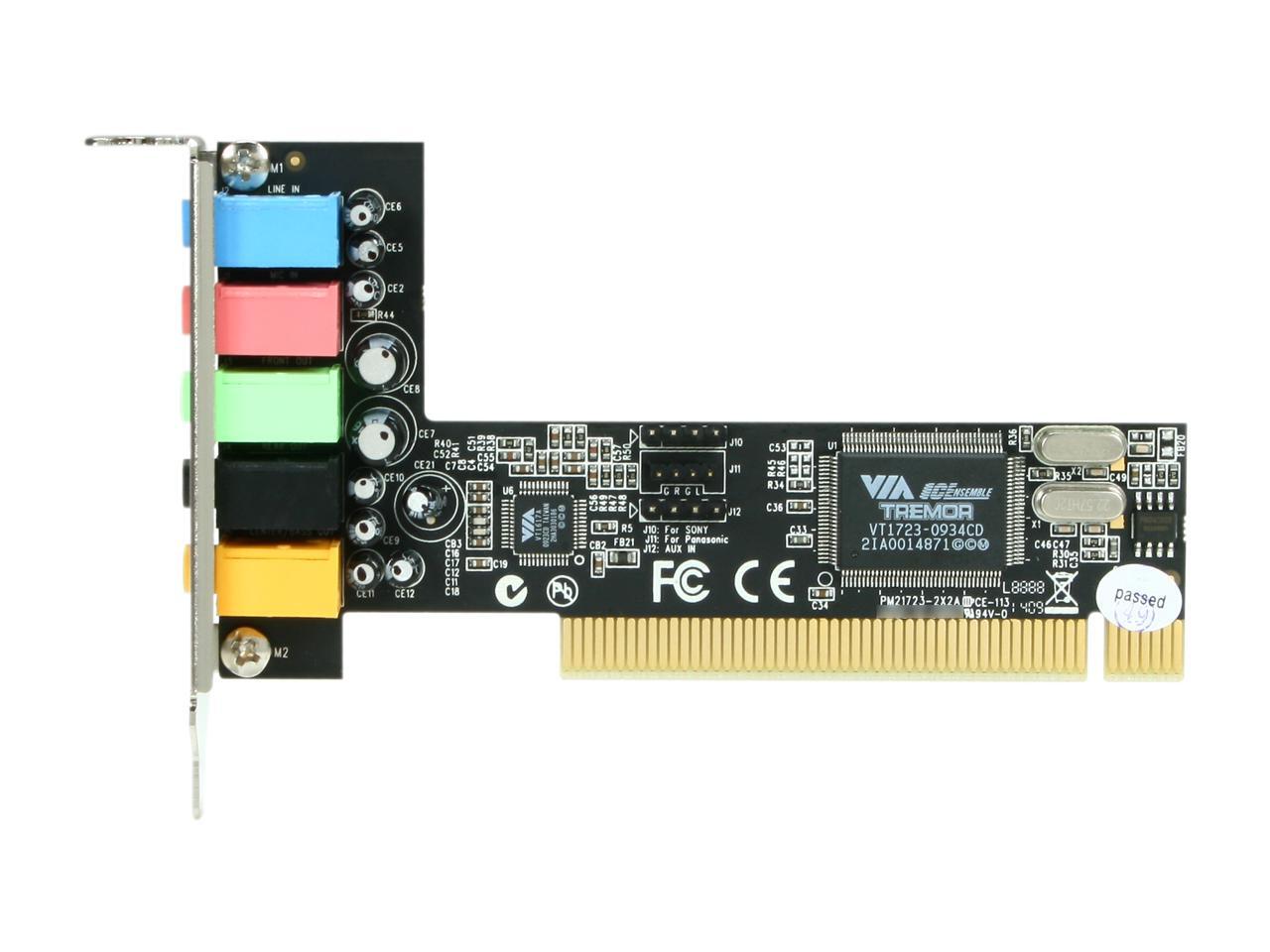StarTech PCISOUND5LP 5 Channels PCI Low Profile Sound Adapter Card – 24 ...