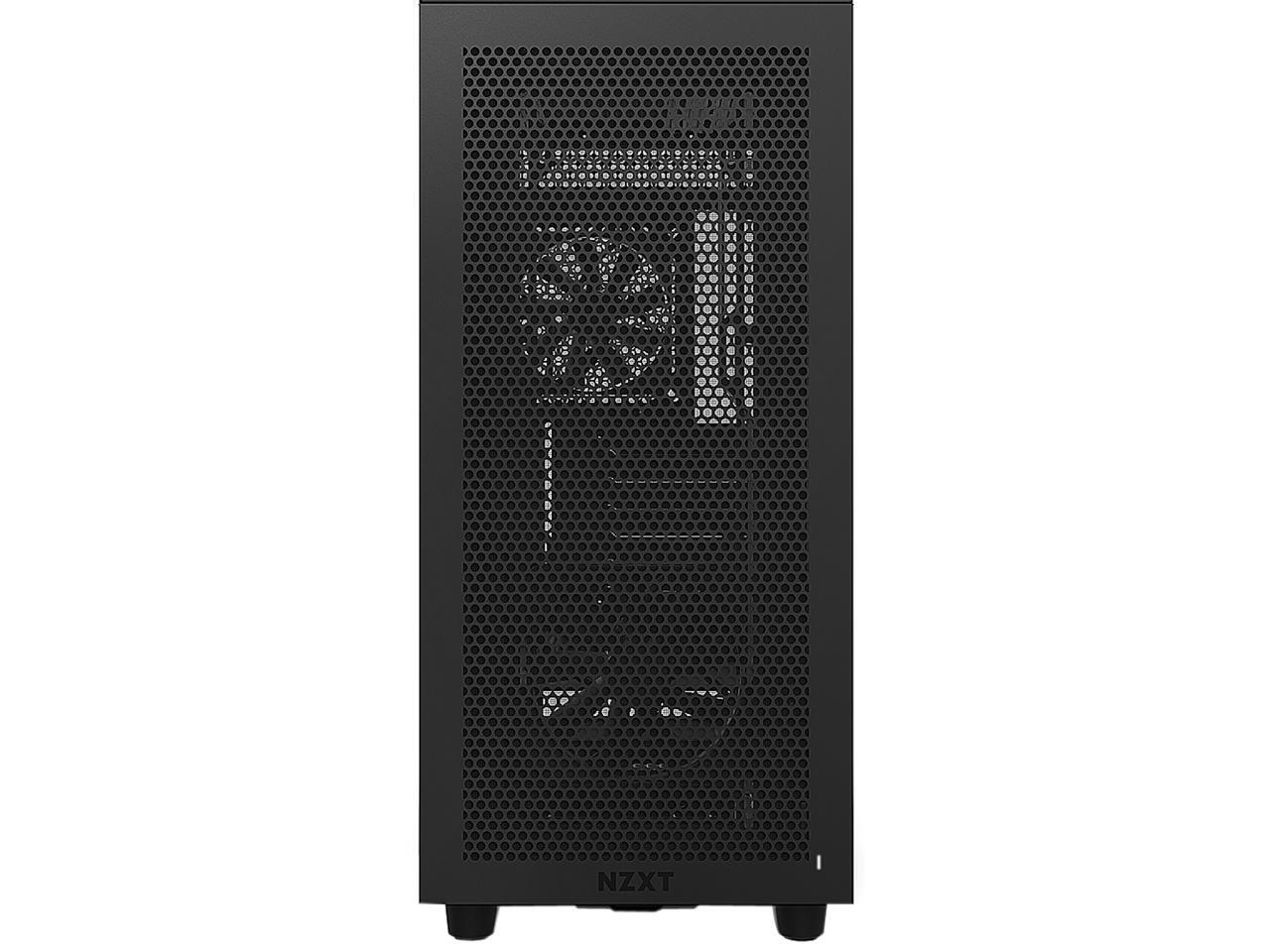 NZXT H7 Flow Black MidTower Airflow PC Gaming Case Tempered Glass