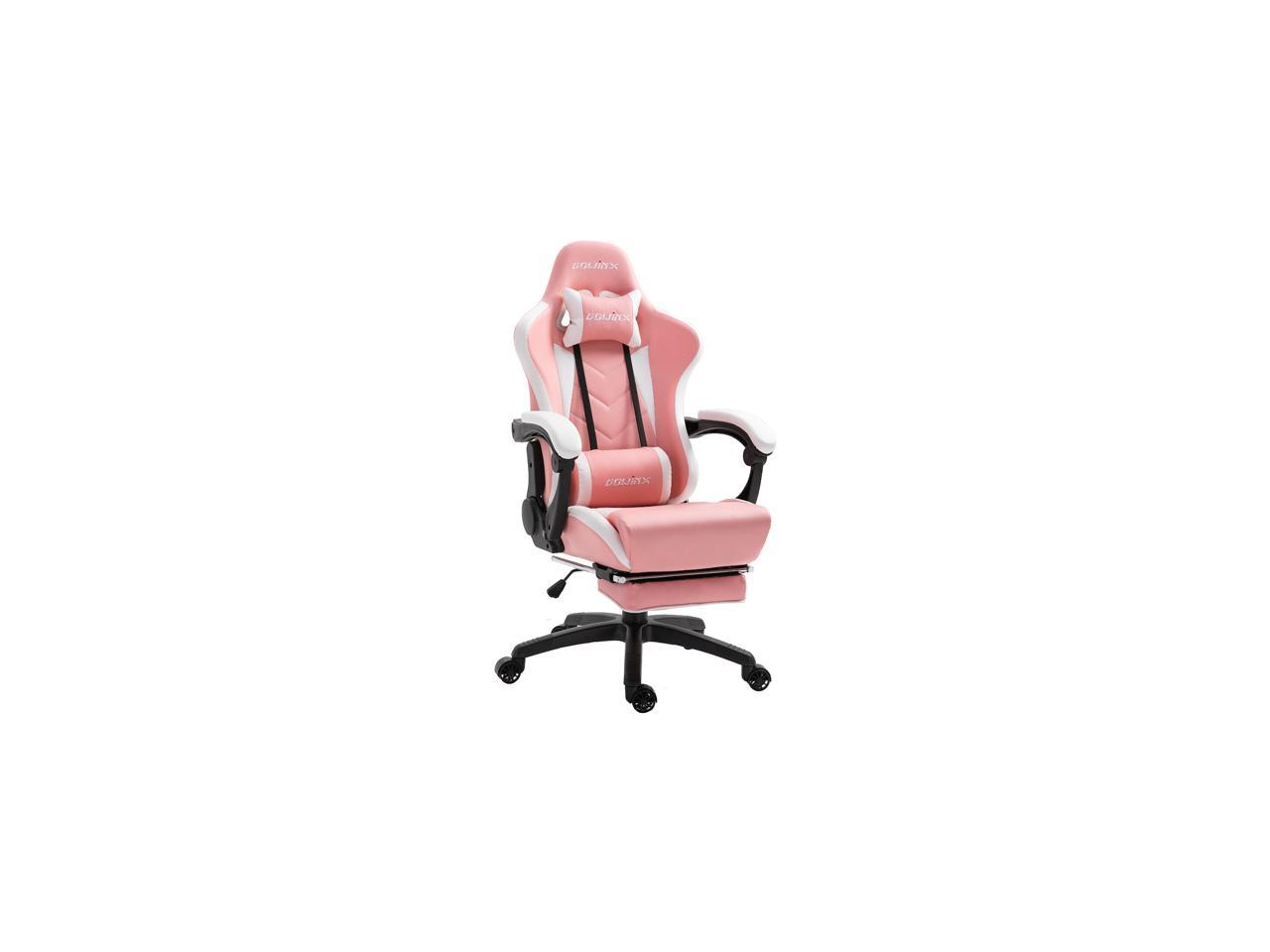 Dowinx Gaming Chair Ergonomic Racing Style Recliner, Pink