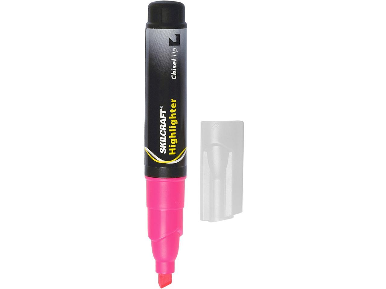 SKILCRAFT Large Fluorescent Chisel Tip Highlighter - Newegg.com