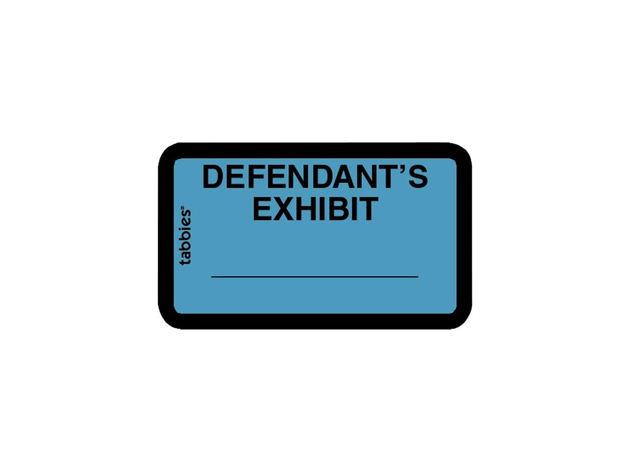 Tabbies Defendant's Exhibit Legal File Labels