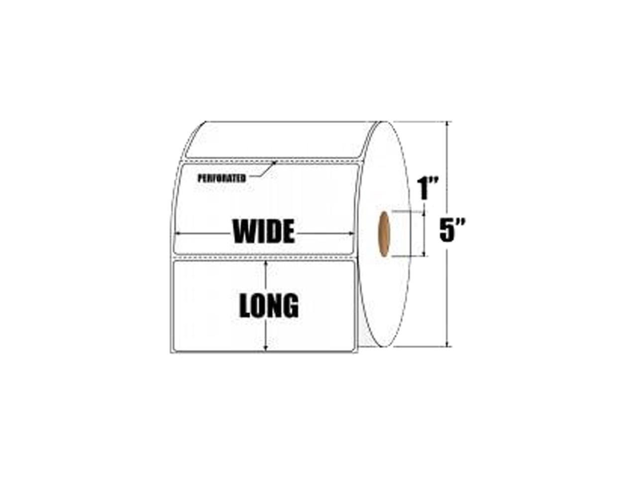 Zebra 10025482 8000D Lab Coated Paper, 2" x 1.9375" Direct Thermal Labels, White, 1000 Labels