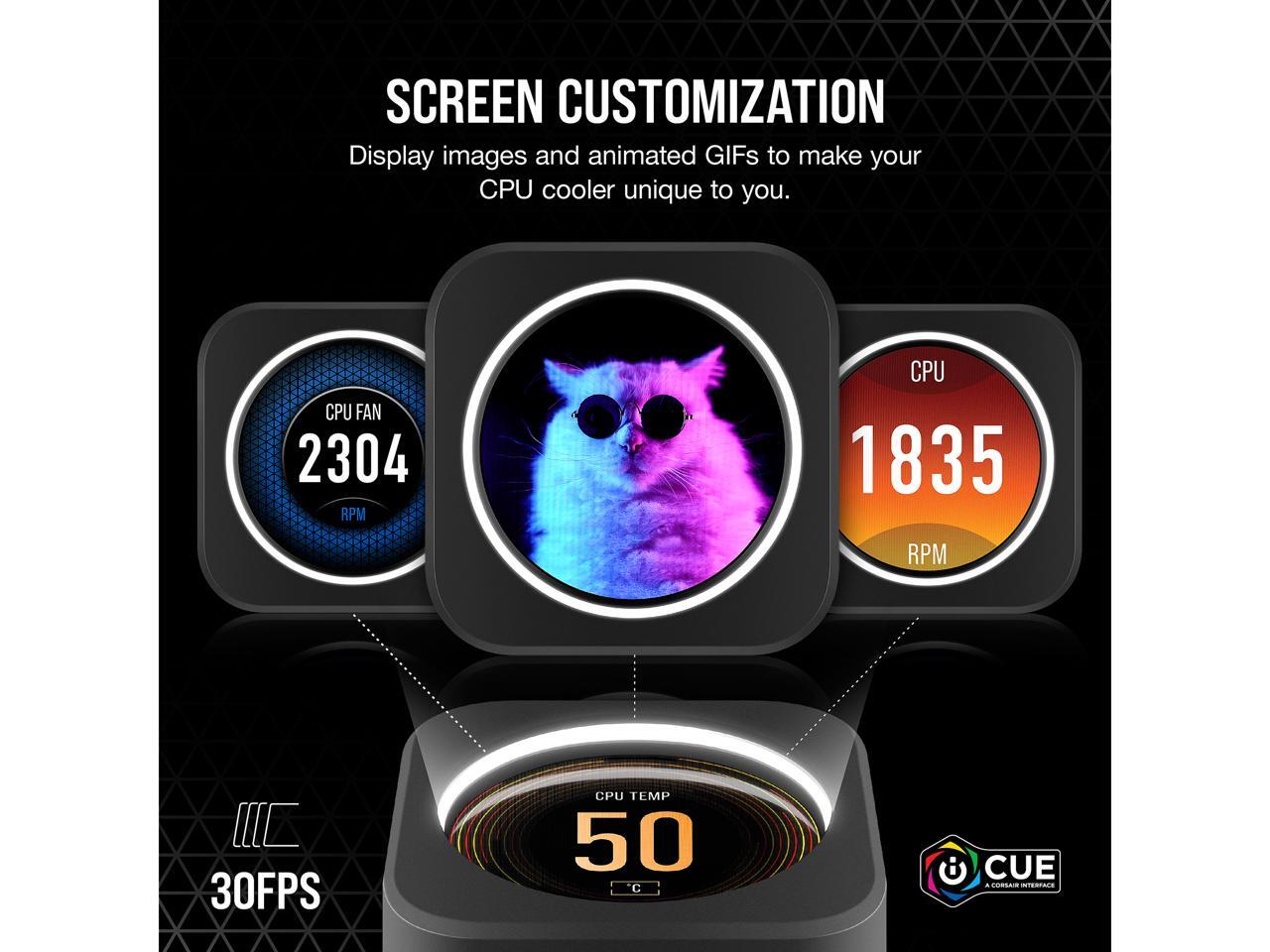 corsair icue elite cpu cooler lcd display supplier