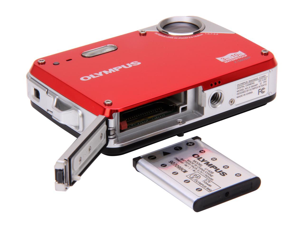 OLYMPUS X560WP Red 10.0 MP Waterproof Digital Camera