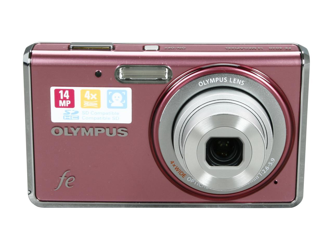 OLYMPUS FE4020 Pink 14 MP 26mm Wide Angle Digital Camera Newegg.ca