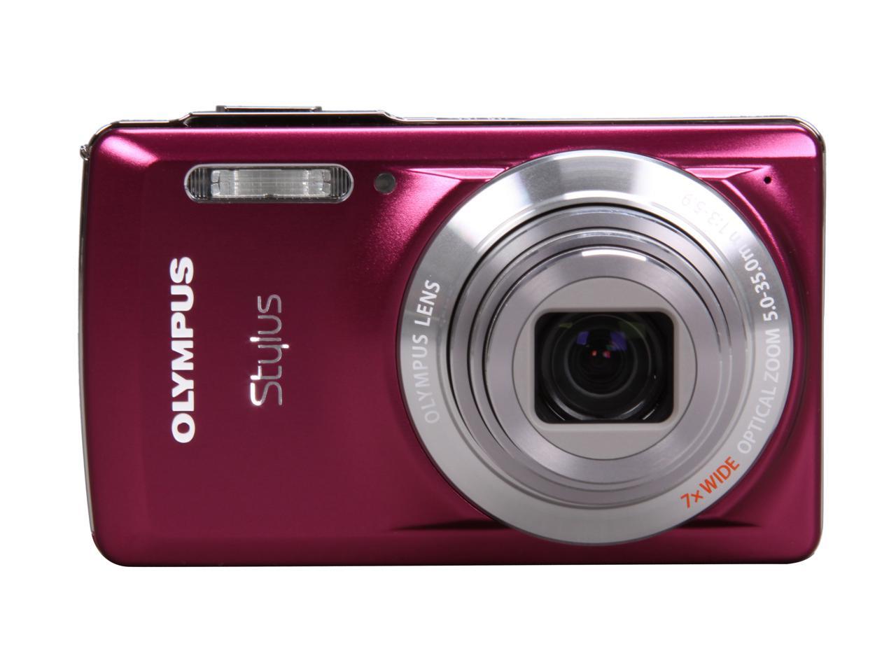 Open Box OLYMPUS Stylus 7030 Purple 14 MP 28mm Wide Angle Digital