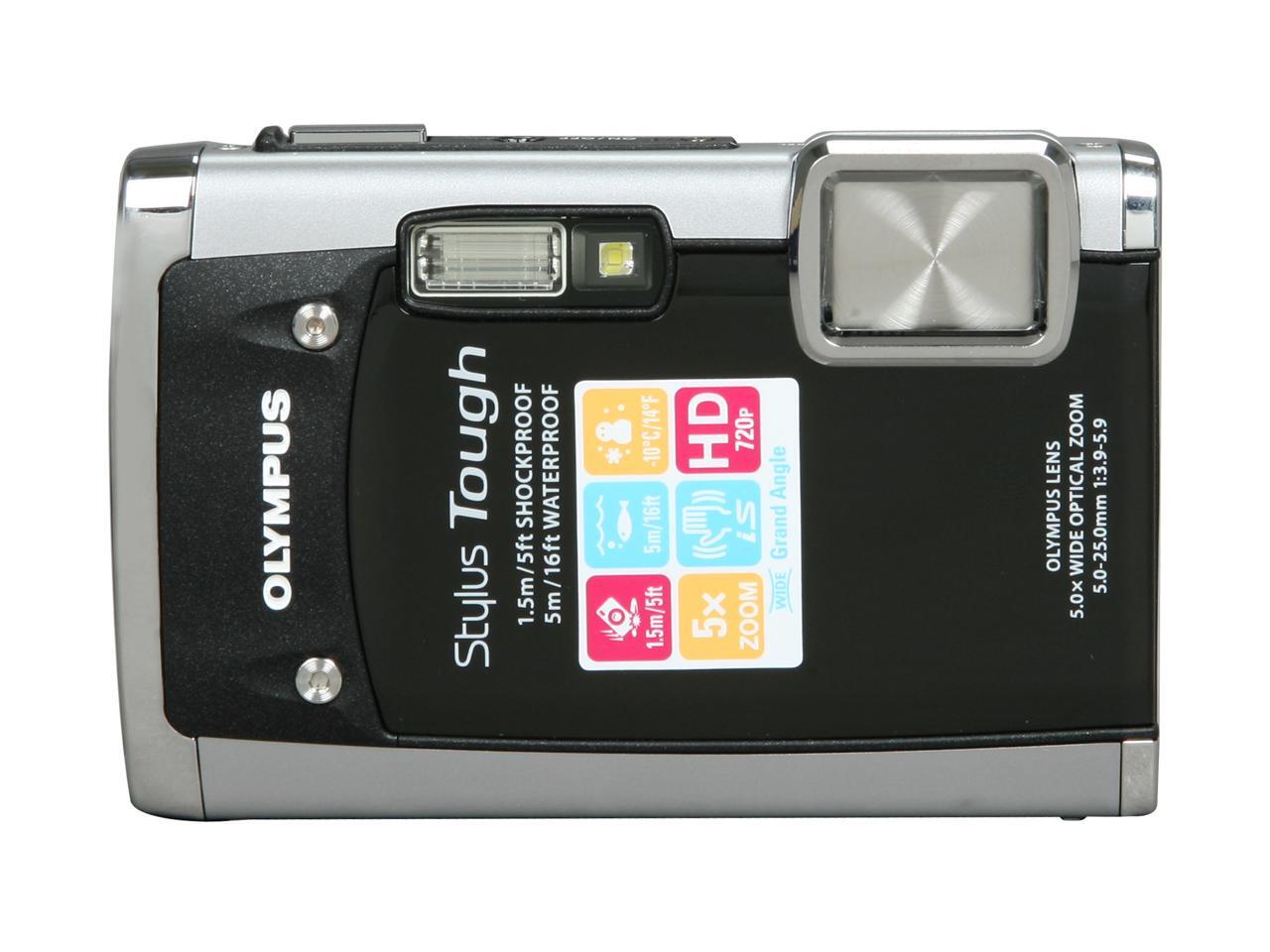 OLYMPUS Stylus Tough 6020 Black 14 MP Waterproof Shockproof 28mm Wide
