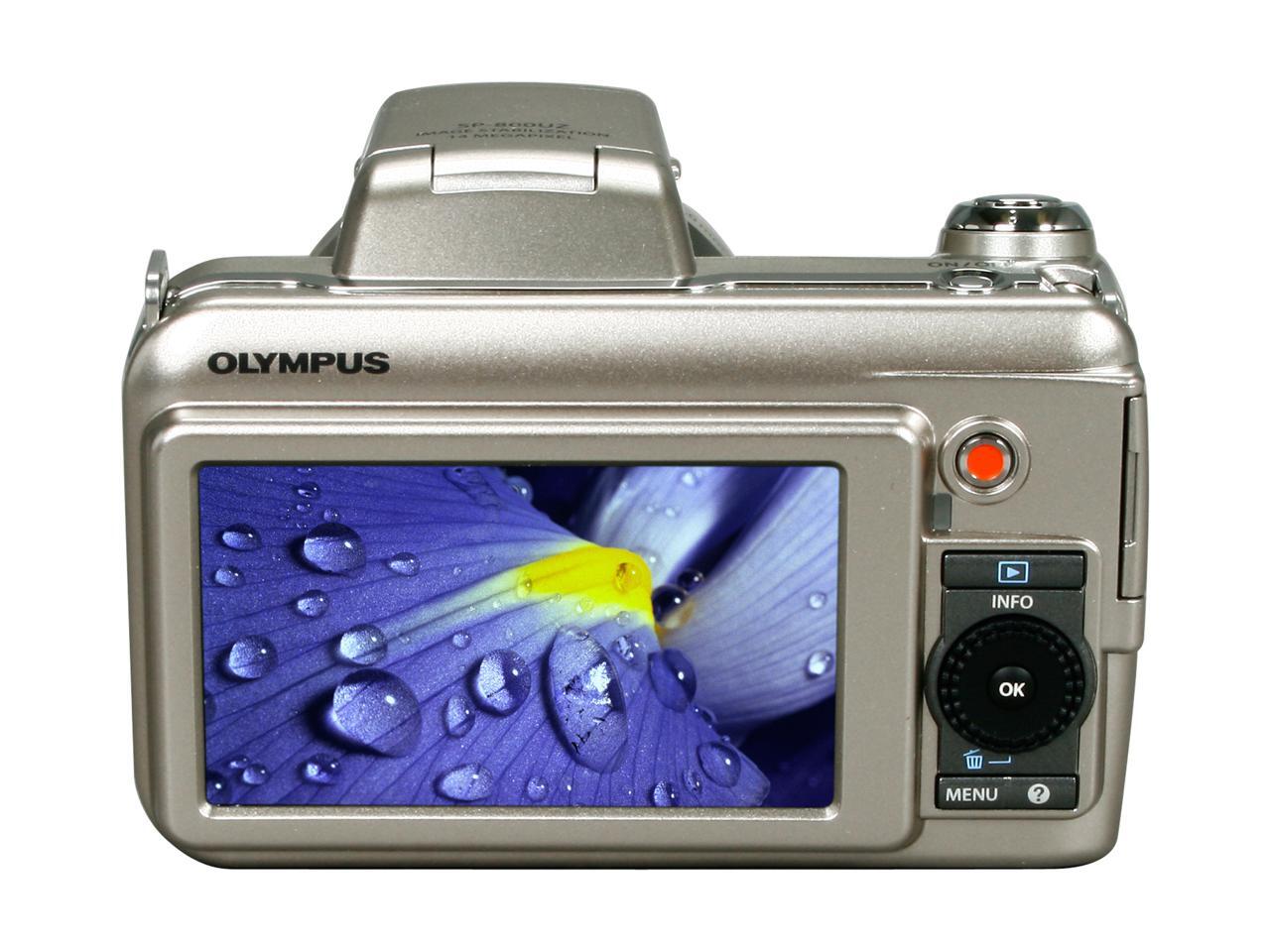 OLYMPUS SP800UZ Silver 14 MP 28mm Wide Angle Digital Camera