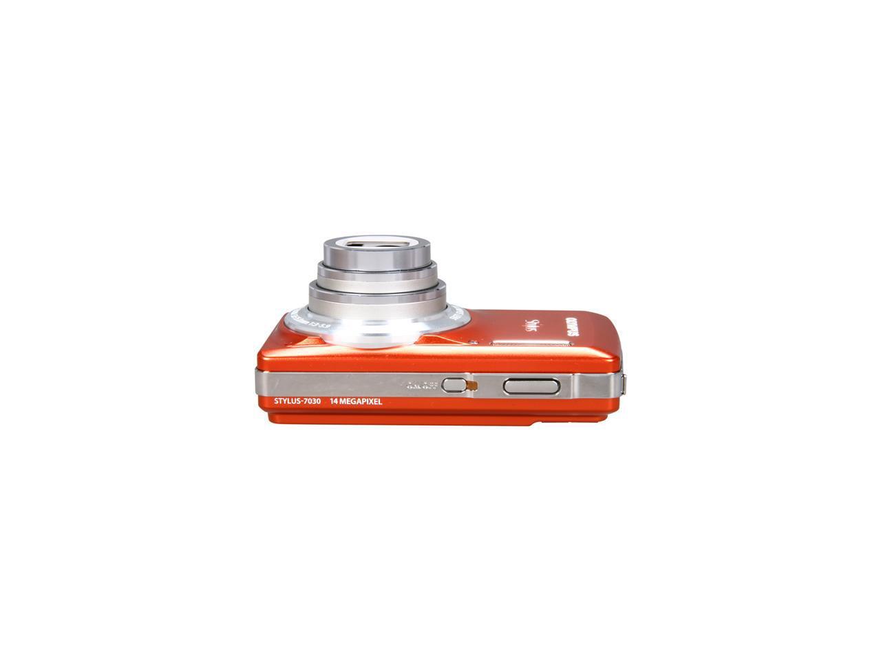 OLYMPUS Stylus 7030 Orange 14 MP 28mm Wide Angle Digital Camera