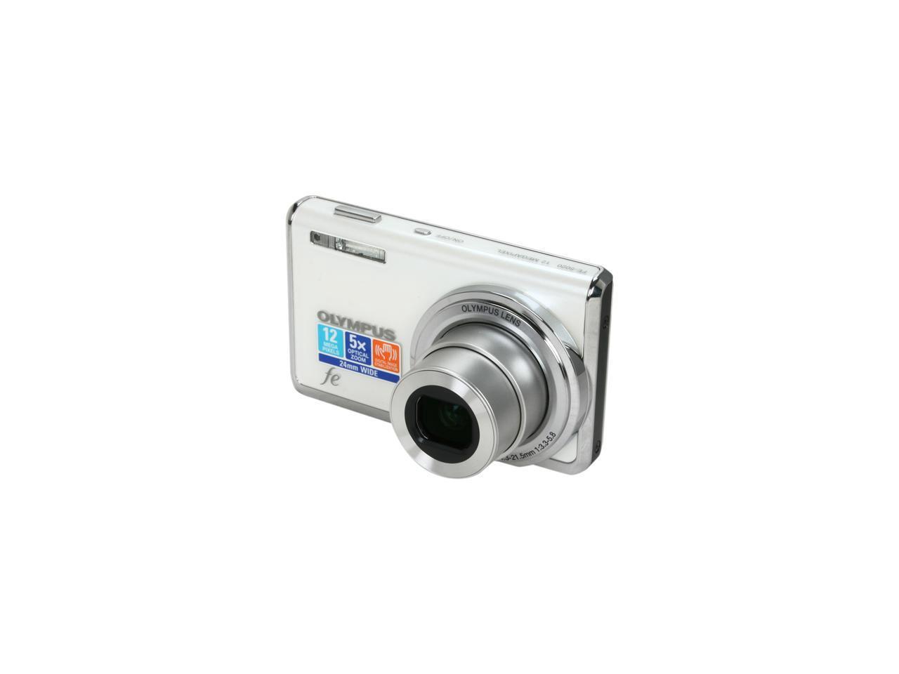 OLYMPUS FE-5020 White 12 MP 24mm Wide Angle Digital Camera - Newegg.com