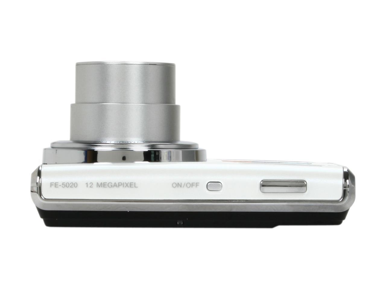 OLYMPUS FE5020 White 12 MP 24mm Wide Angle Digital Camera