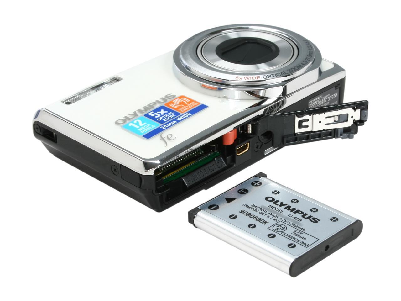 OLYMPUS FE-5020 White 12 MP 24mm Wide Angle Digital Camera - Newegg.com