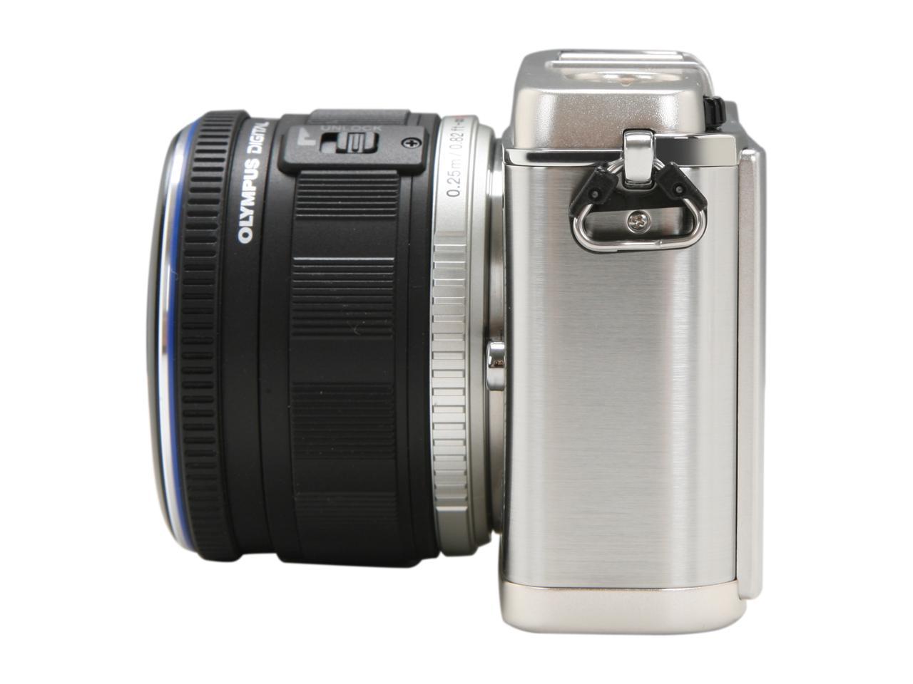 Refurbished: OLYMPUS PEN DIGITAL E-P1 Silver Interchangeable Lens Type Live View Digital Camera