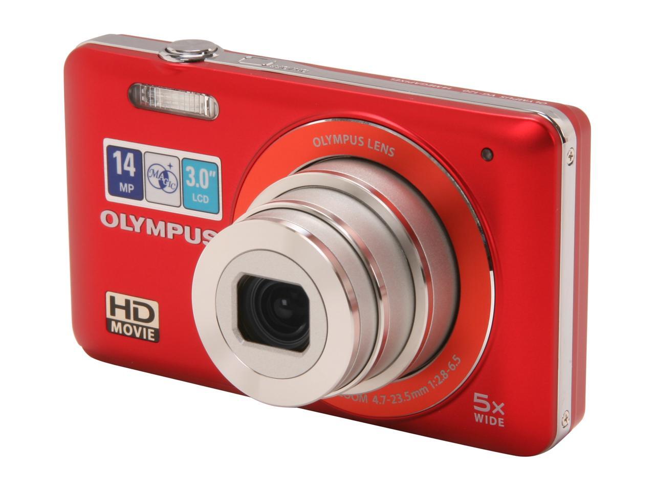 OLYMPUS VG-120 Red 14.0 MP Digital Camera - Newegg.com