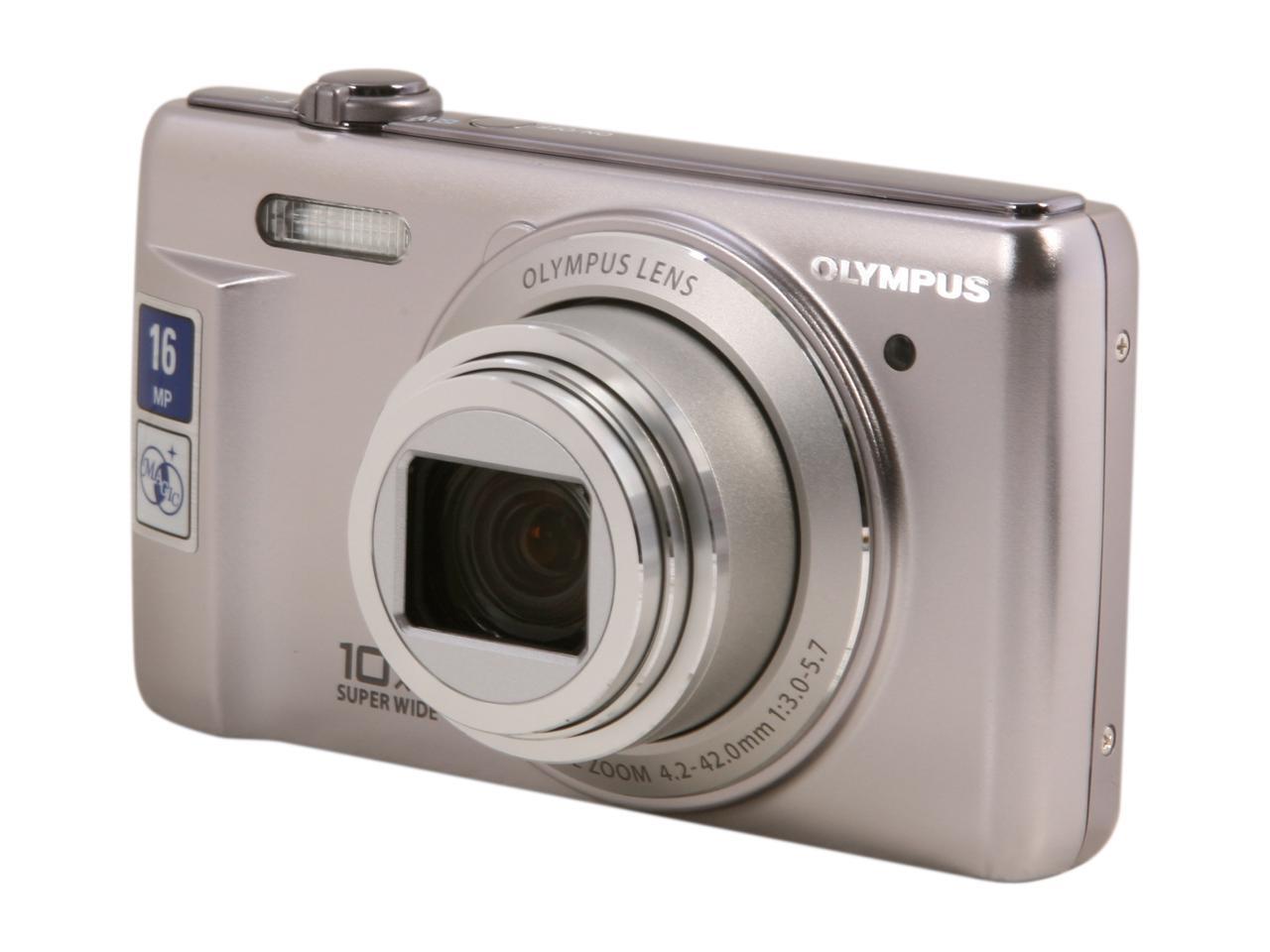 Olympus VR-340 Silver 16MP Digital Camera with 10x Optical Zoom ...