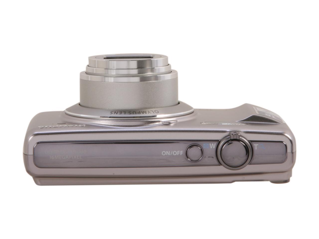 Olympus VR-340 Silver 16MP Digital Camera with 10x Optical Zoom ...