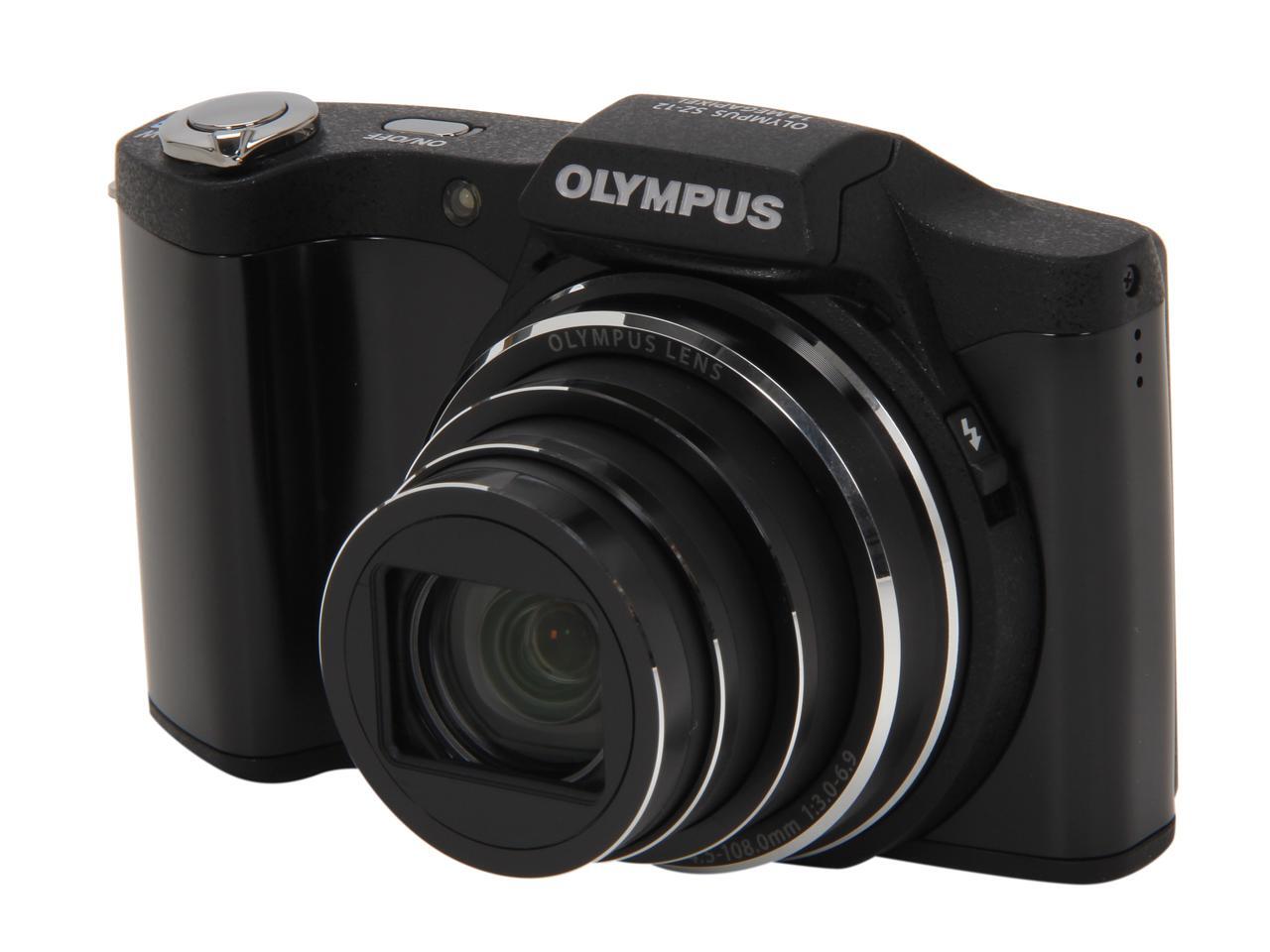 OLYMPUS SZ12 Black 14 MP 25mm Wide Angle Digital Camera HDTV Output