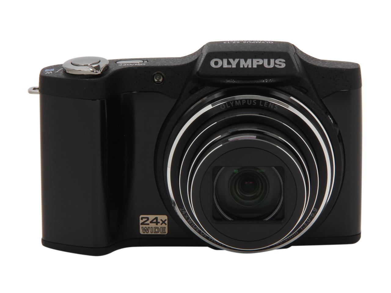 OLYMPUS SZ12 Black 14 MP 25mm Wide Angle Digital Camera HDTV Output