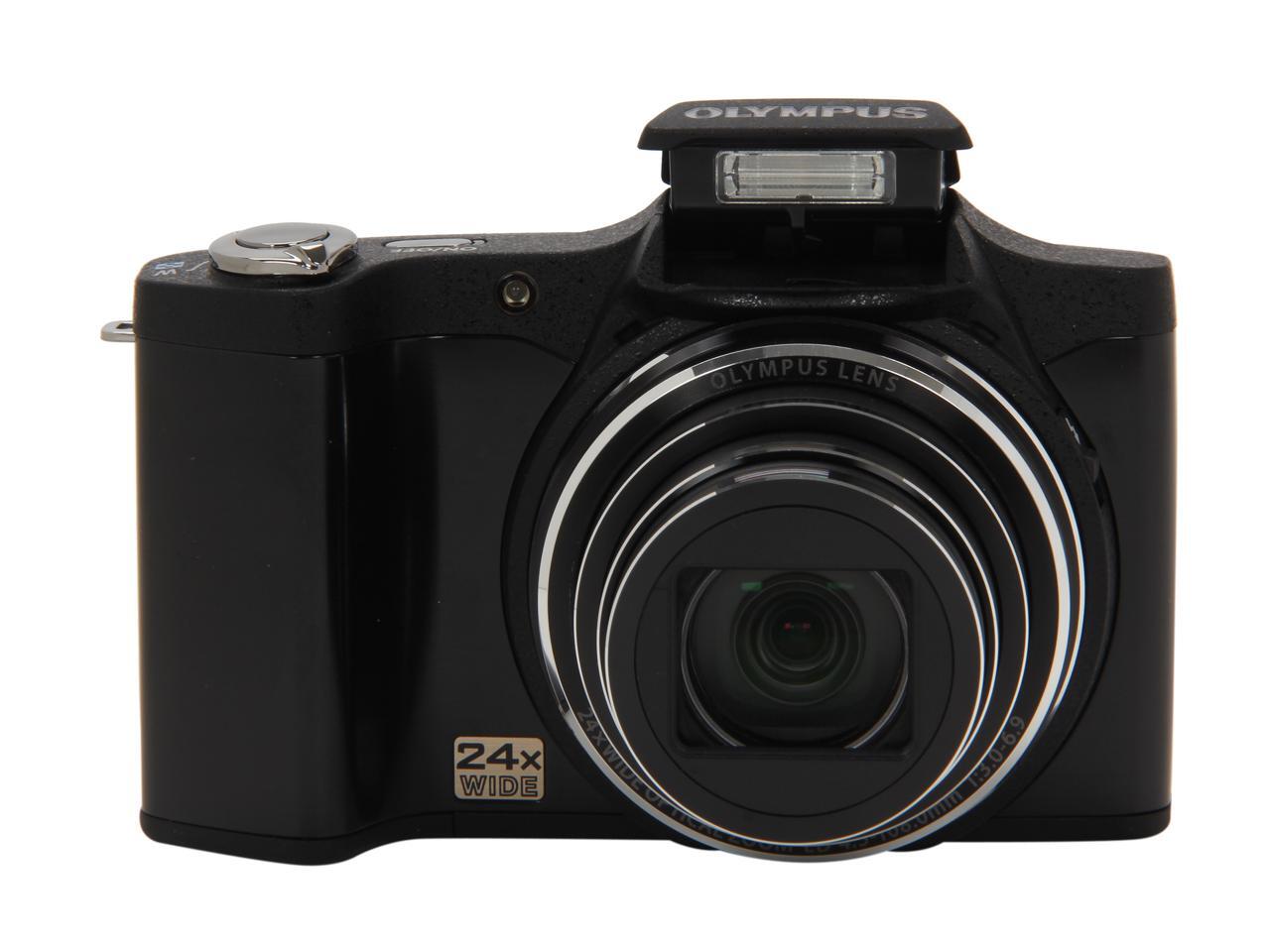 OLYMPUS SZ12 Black 14 MP 25mm Wide Angle Digital Camera HDTV Output
