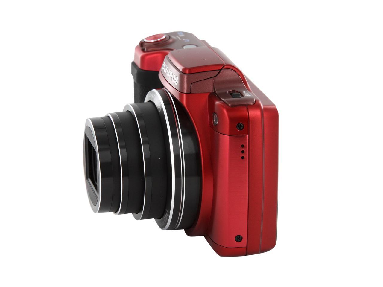 OLYMPUS SZ15 Red 16 MP Wide Angle Digital Camera HDTV Output