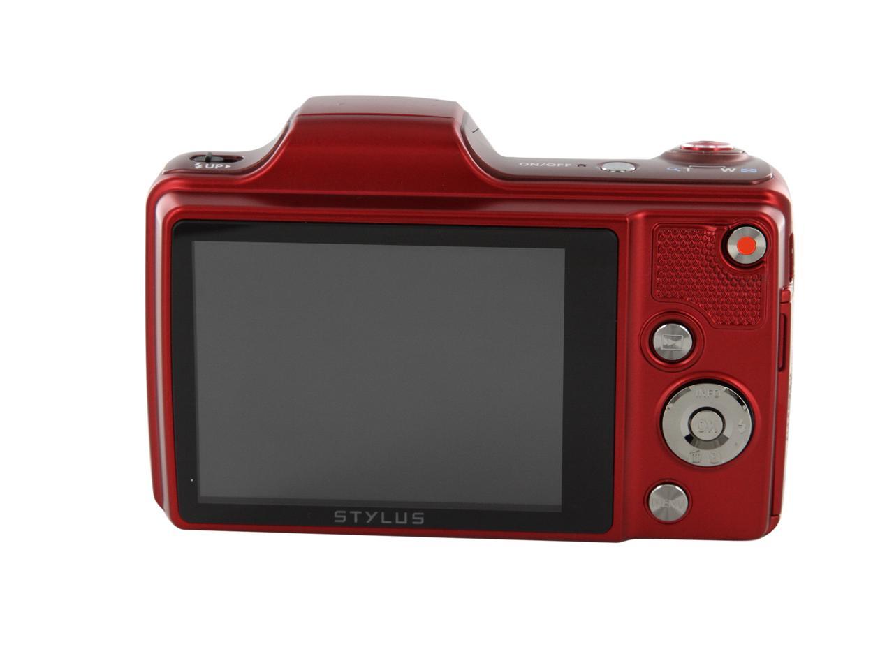 OLYMPUS SZ15 Red 16 MP Wide Angle Digital Camera HDTV Output