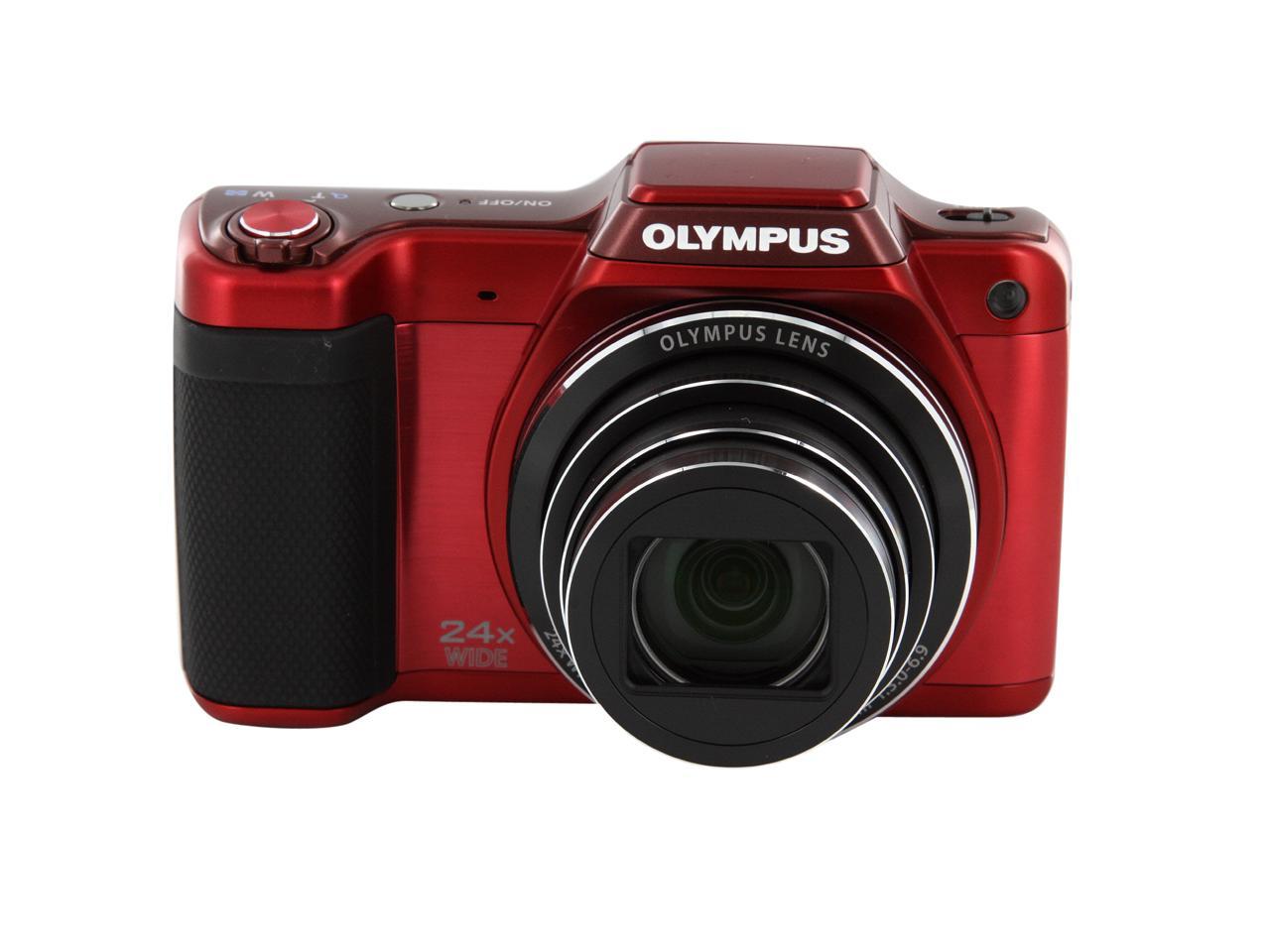 OLYMPUS SZ15 Red 16 MP Wide Angle Digital Camera HDTV Output