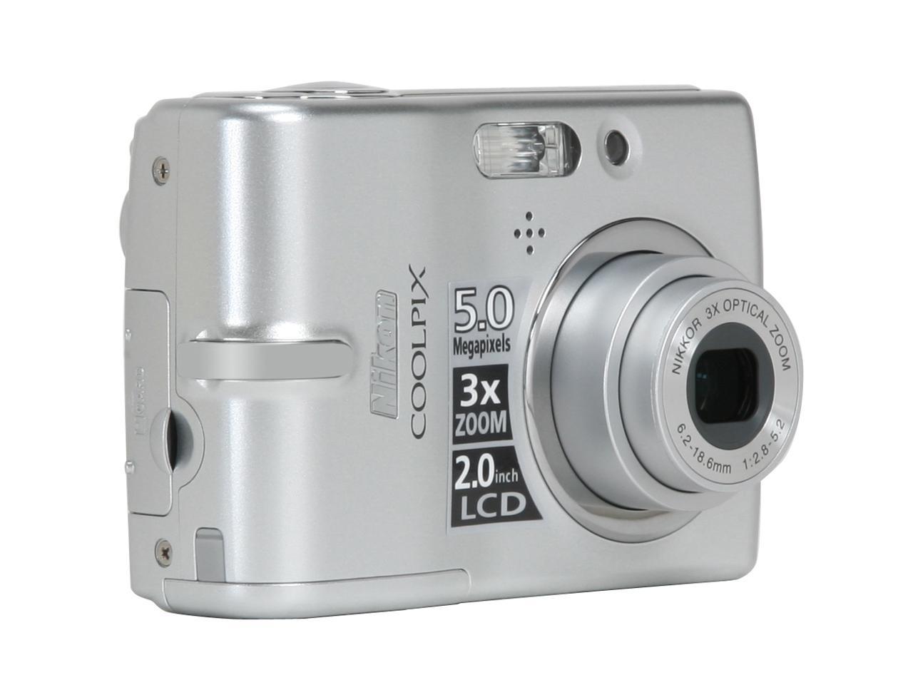 saai Pikken vooroordeel Nikon CoolPix L10 Silver 5.0 MP Digital Camera - Newegg.com