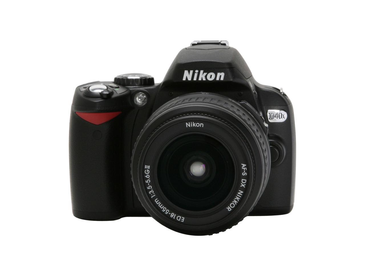 Refurbished Nikon D40x Black Digital SLR Camera w/ ED 1855mm f3.55.6G II Lens